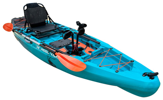 10.8ft Rapido Reel Yaks Modular Fin Drive Pedal Fishing Kayak | 440lbs Capacity | 2 Piece