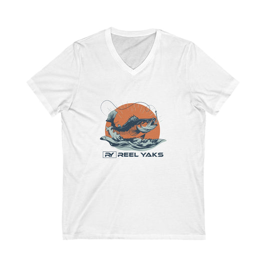 Unisex Short Sleeve  V-Neck T-Shirt - On the Hook