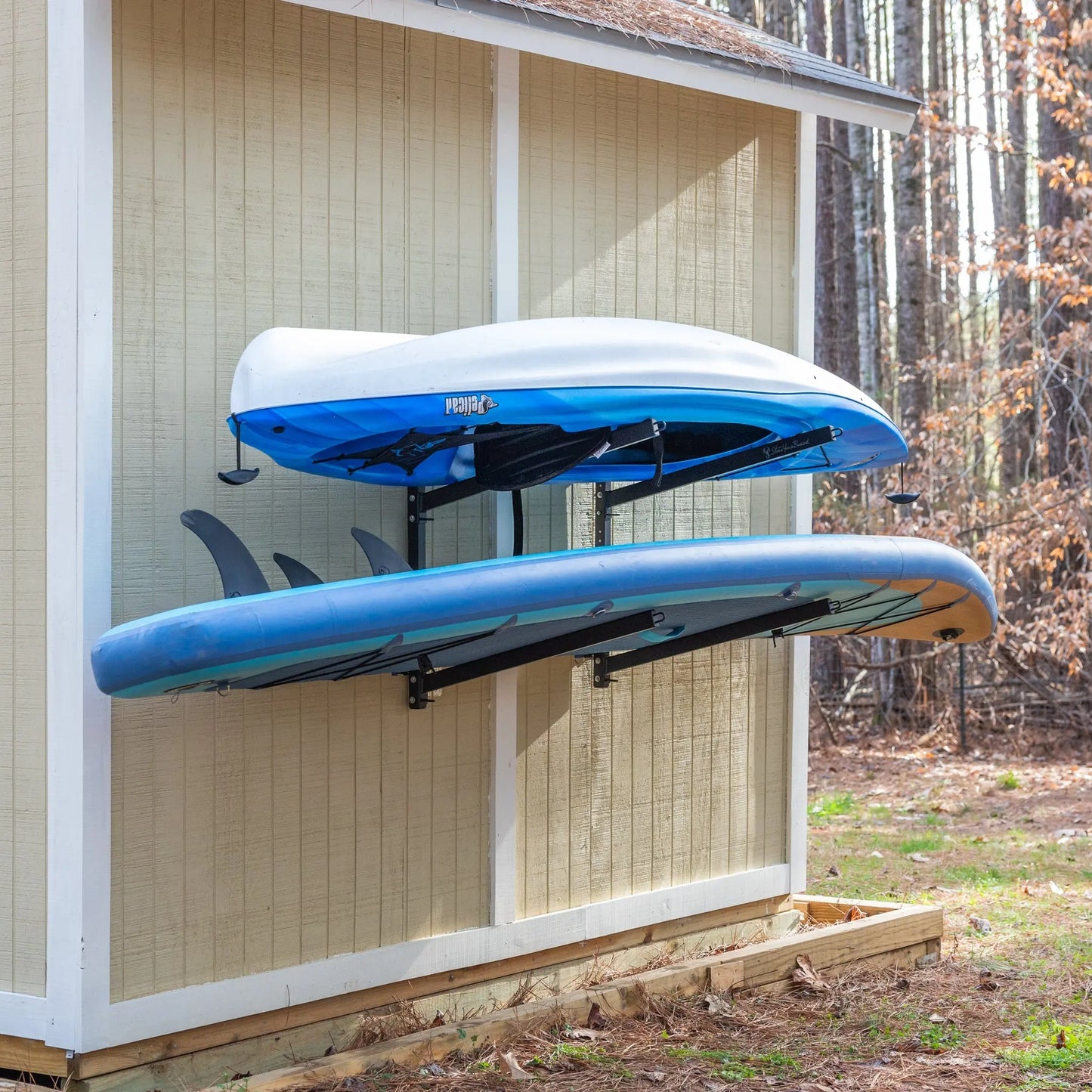 Shenandoah Kayak Storage | Outdoor Adjustable Rack | 2 Levels StoreYourBoard