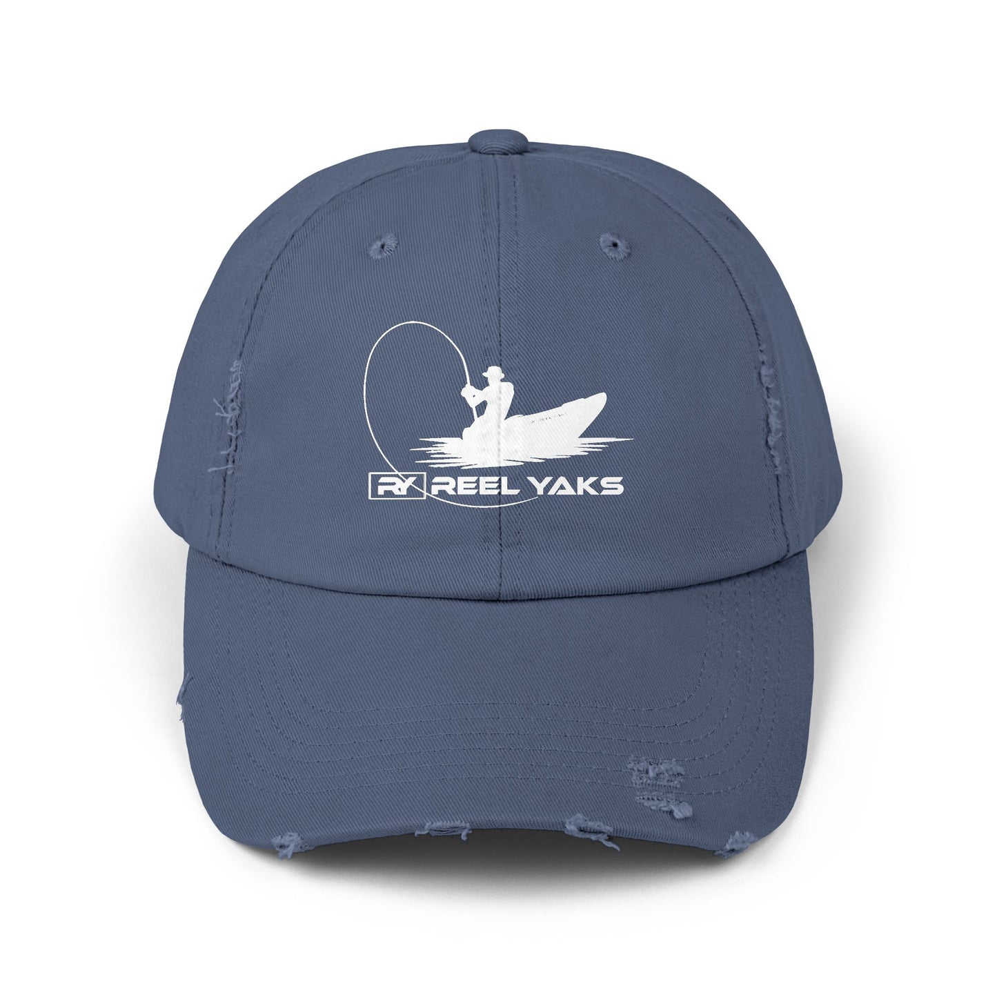 Unisex Distressed Cap - printed logo