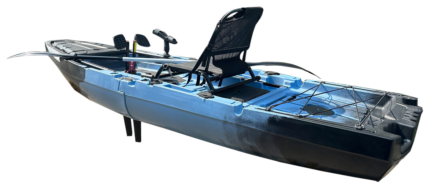10ft Recon Modular Pedal Drive Fishing Kayak with Bixpy Trolling Motor bundle | 430lbs Capacity | 2 Piece with Bixpy Trolling Motor bundle