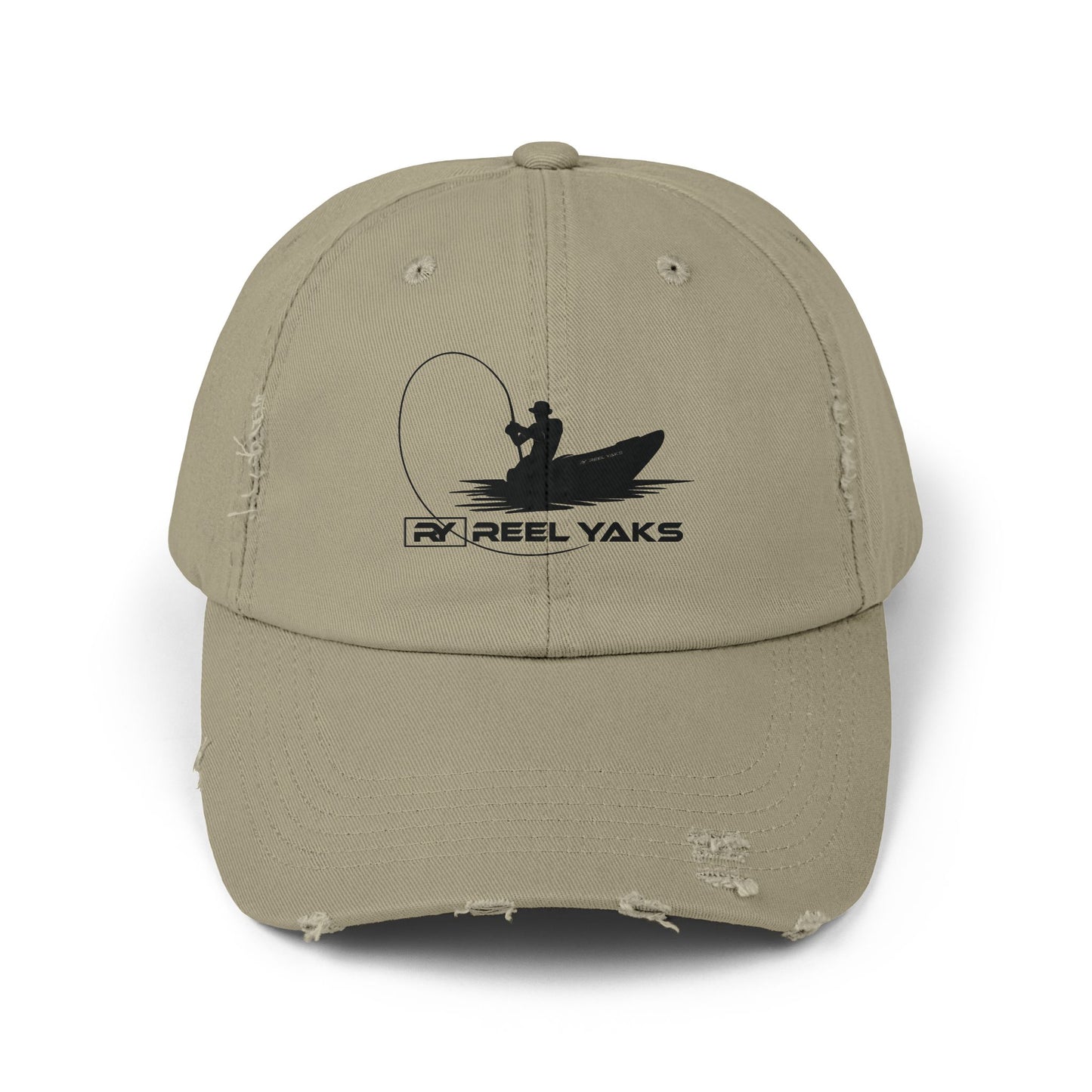 Unisex Distressed Cap - printed logo