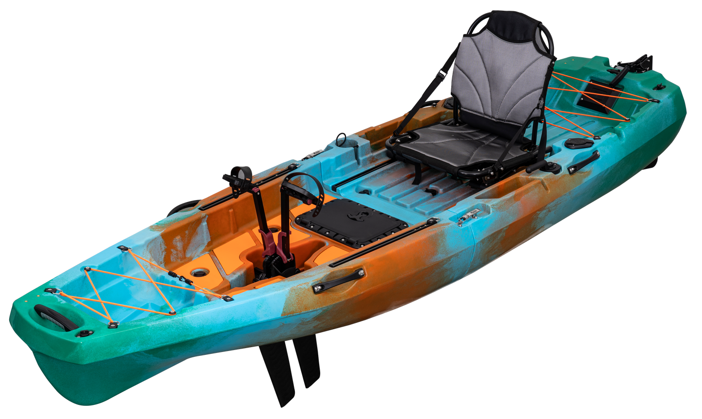 10ft Radar Modular Pedal Drive Pedal Fishing Kayak with Bixpy Trolling motor bundle