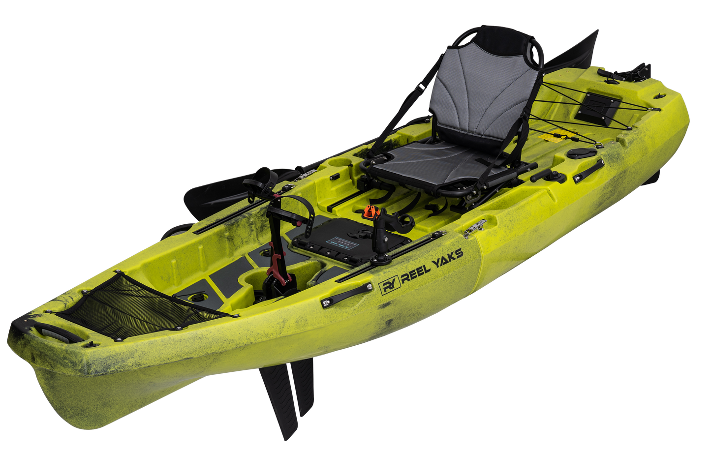 10ft Radar Reel Yaks Modular Fin Drive Pedal Fishing Kayak | 430lbs Capacity | 2 Piece