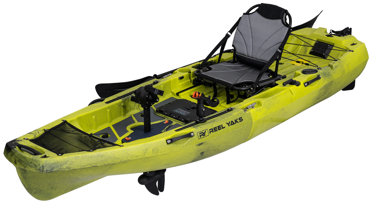 10ft Radar Modular Propeller Drive Pedal Fishing Kayak | 430lbs Capacity | 2 Piece ReelYaks