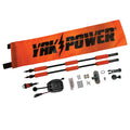 YP-LR360-PRO Lightning Rod - NEW & IMPROVED Threaded Power Connectors - Extendable Powered 360 Degree Safety Light, Flag, and Optional Accessory Mount Yak Power