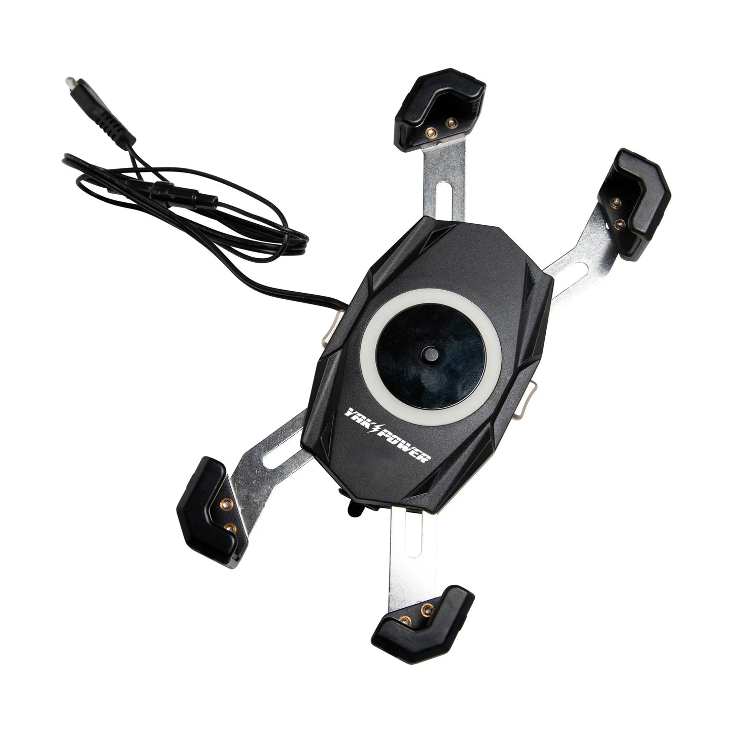 YP-MPWC 12 Volt Mobile Phone Wireless Fast Charger (15W) | One Hand Operation | 360 Degree Adjustable Gooseneck Action Mount Yak Power