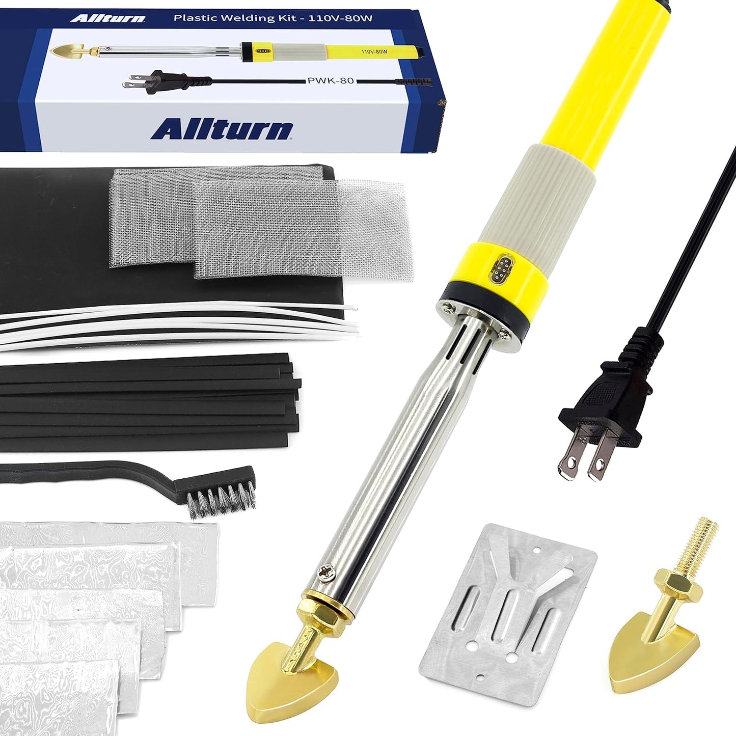 110V-80W Plastic Welder,Plastic Welding Iron,Plastic Welding Repair Kit for Car Bumper Dashboard Kayak Canoe Repairs.