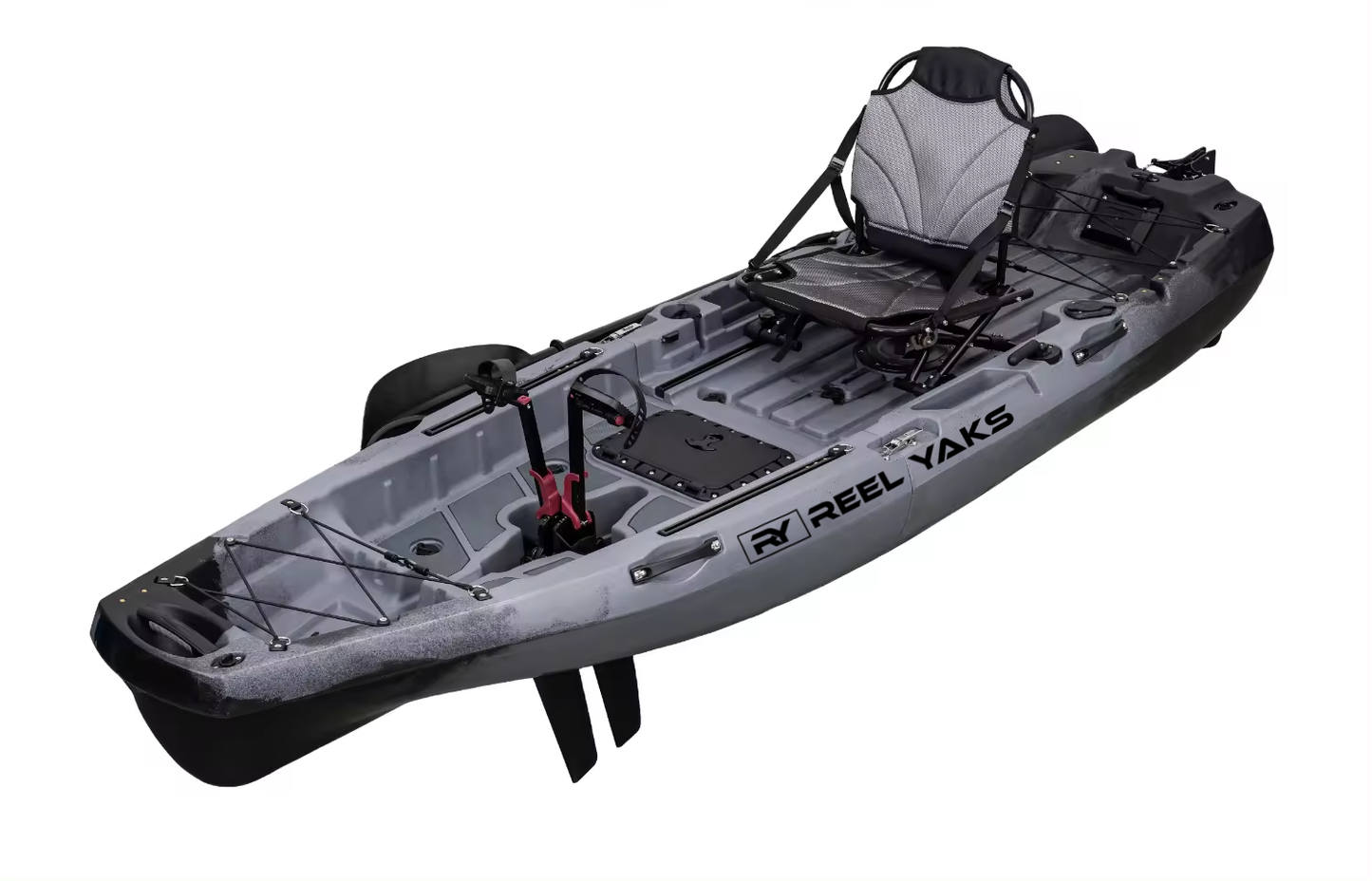 10ft Radar Reel Yaks Modular Fin Drive Pedal Fishing Kayak | 430lbs Capacity | 2 Piece