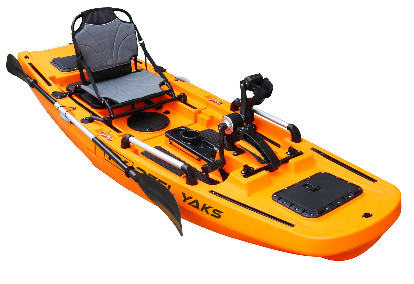 9.8ft Rogue Reel Yaks Modular Propeller Drive Pedal Fishing Kayak | 400lbs Capacity | 2 Piece
