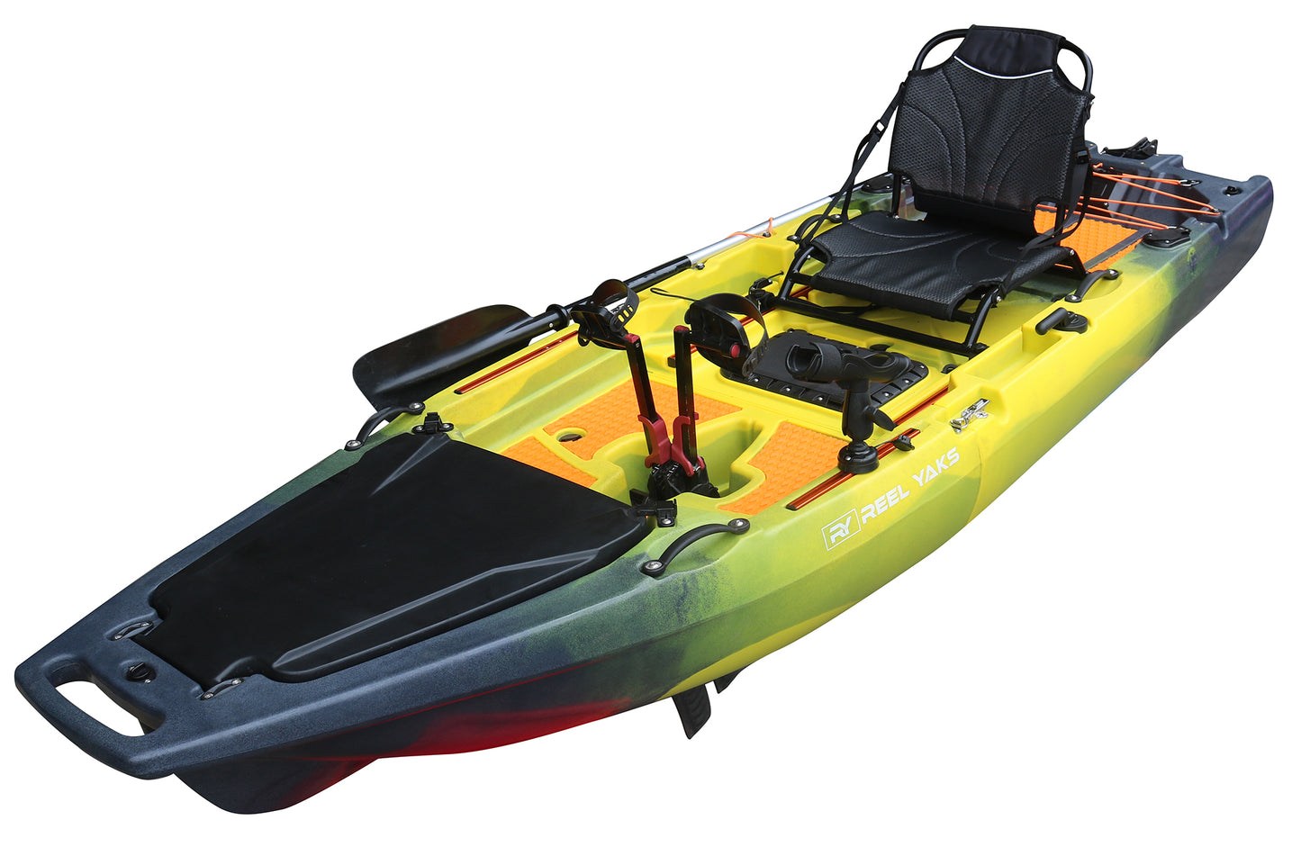 9.8ft Rocket Pedal Drive Modular Pedal Fishing Kayak with Bixpy Trolling Motor bundle | 400lbs Capacity | 2 Piece