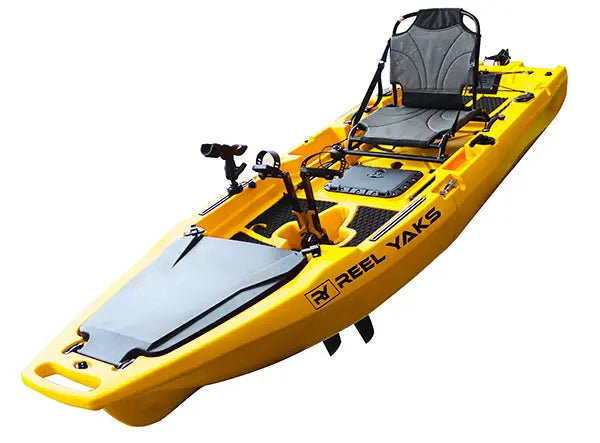 9.8ft Rocket Fin Drive Modular Pedal Fishing Kayak | 400lbs Capacity | 2 Piece ReelYaks