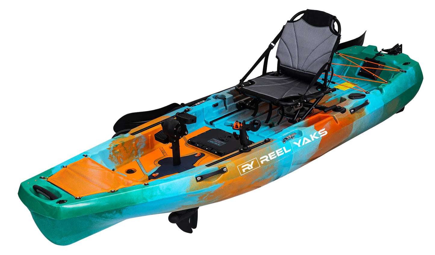 10ft Radar Modular Pedal Drive Pedal Fishing Kayak with Bixpy Trolling motor bundle