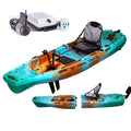 10ft Radar Modular Pedal Drive Fishing Kayak with Bixpy Trolling motor bundle ReelYaks