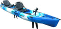 14ft Raptor Tandem or Solo Modular Raptor Fin or Prop Drive Pedal Fishing Kayak | 520lbs Capacity | 3 Piece ReelYaks