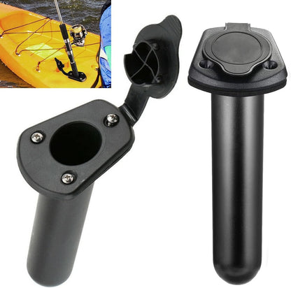 Kayak Fishing Rod Holder,Kayak Deck Flush Mount Rod Holder Fishing Boat Rod Holders and Cap Cover for Canoe, Fishing Boat and Kayak Accessory Tools