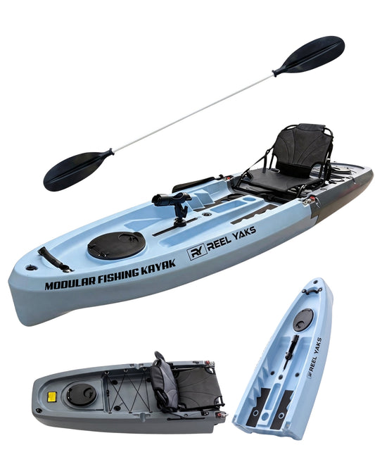 best reels kayak fishing Reel Yaks Radar Modular Kayak, Fin Drive 10ft, 430 lbs Capacity The longer hull is noticeably faster and more efficient Best Fishing Kayaks | Kayak