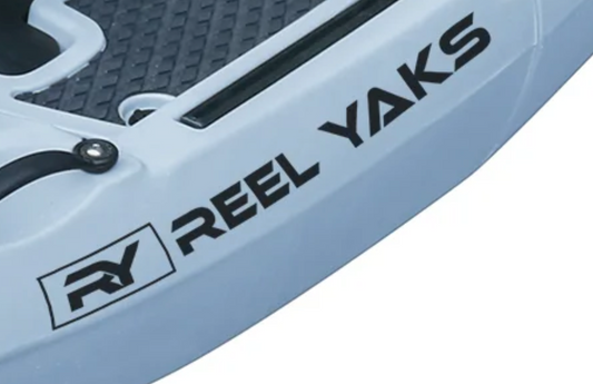 Replacement Reel Yaks Logo Black Sticker Decal 20.7" x 2.2"