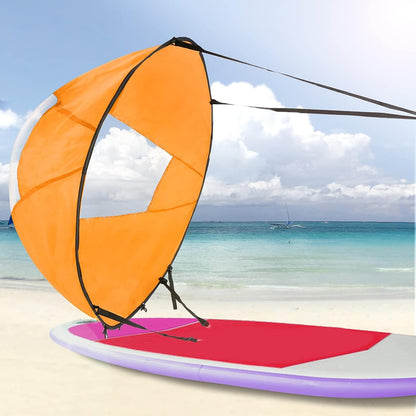 Kayak Sails, 42" Durable Kayak Wind Sail Foldable Downwind Kayak Sail Kit Upwind Wind Paddle Sail for Kayak Boat Sailboat Canoe