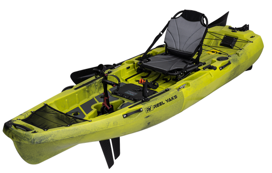 10ft Radar Reel Yaks Modular Fin Drive Pedal Fishing Kayak | 430lbs Capacity | 2 Piece