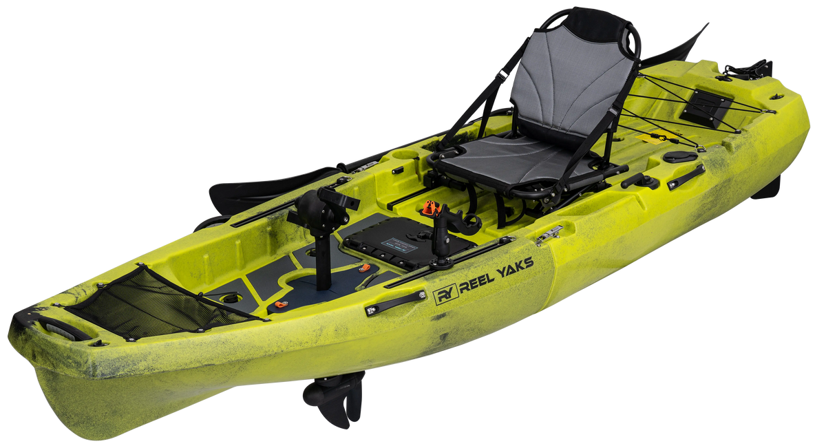 10ft Radar Modular Propeller Drive Pedal Fishing Kayak | 430lbs Capacity | 2 Piece ReelYaks
