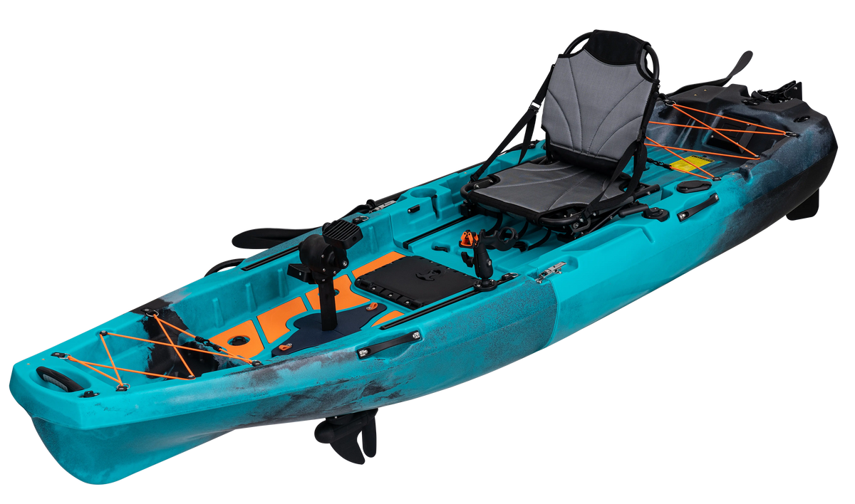 10ft Radar Modular Propeller Drive Pedal Fishing Kayak | 430lbs Capacity | 2 Piece ReelYaks