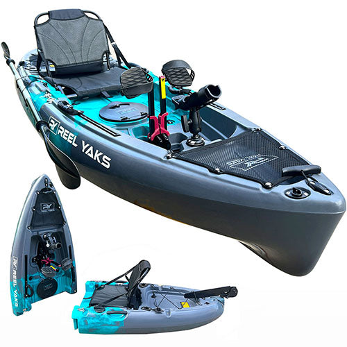  Pedal Kayak Fishing Angler 11', sit on top or Stand, 500lbs  Capacity for Adult Youths Kids, Suitable for Ocean Lakes Rivers, Foot or  Paddle Drive Motor