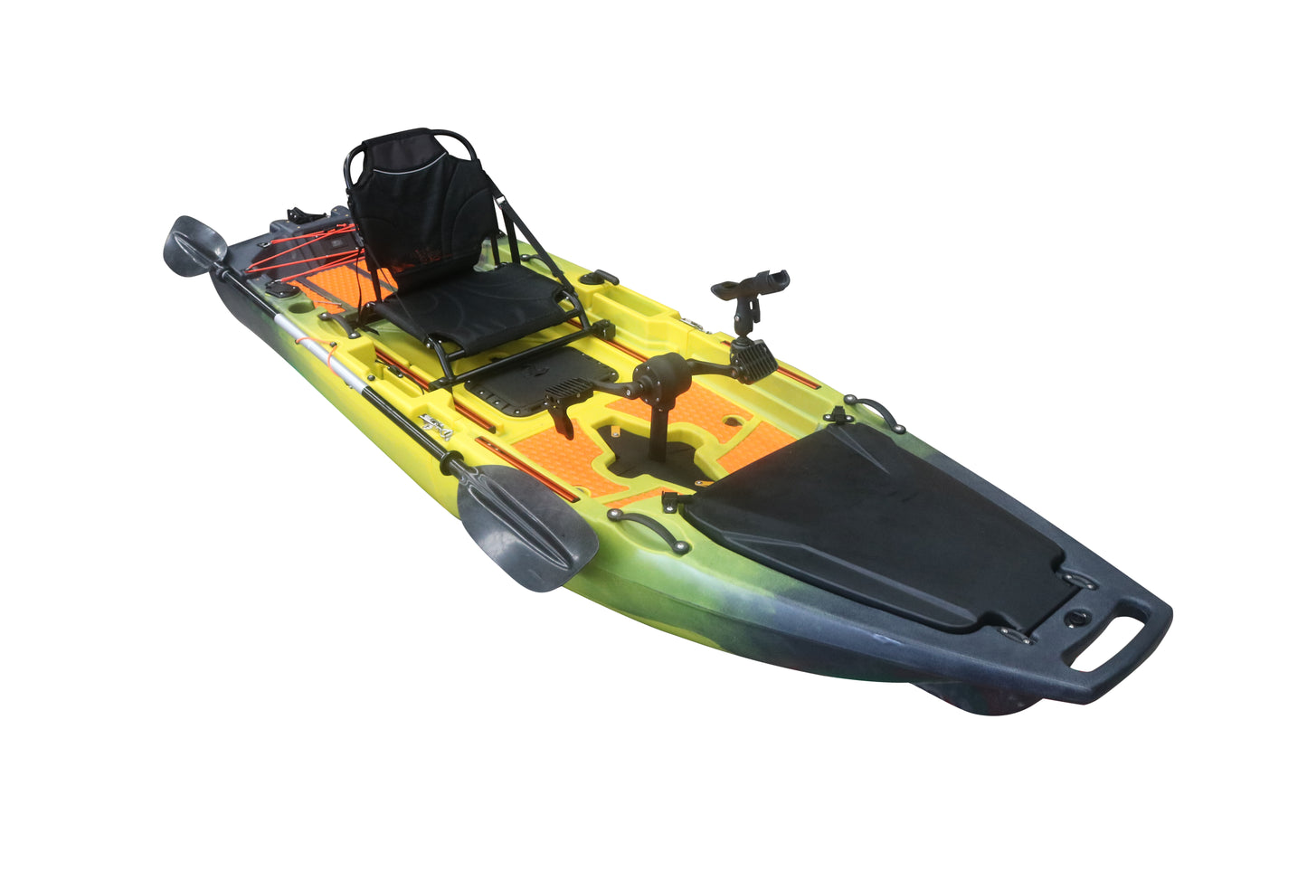 9.8ft Rocket Pedal Drive Modular Pedal Fishing Kayak with Bixpy Trolling Motor bundle | 400lbs Capacity | 2 Piece