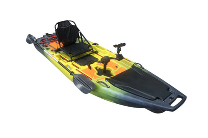 9.8ft Rocket Pedal Drive Modular Pedal Fishing Kayak with Bixpy Trolling Motor bundle | 400lbs Capacity | 2 Piece