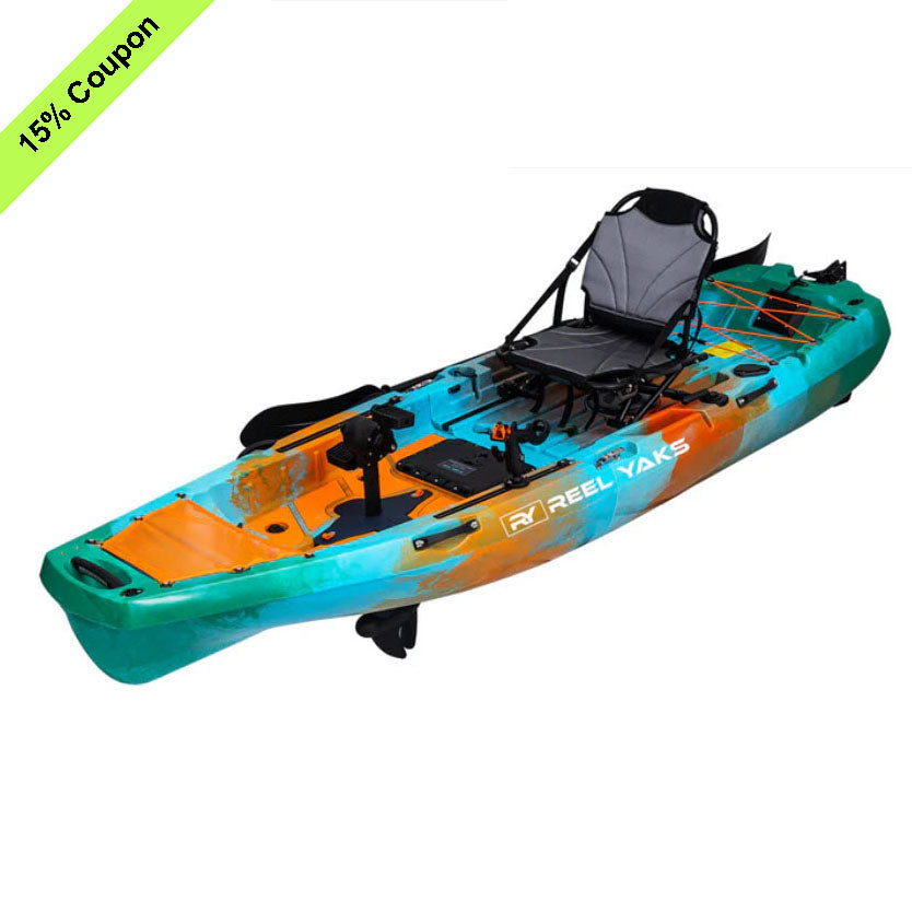 10ft Radar Modular Propeller Drive Pedal Fishing Kayak | 430lbs Capacity | 2 Piece