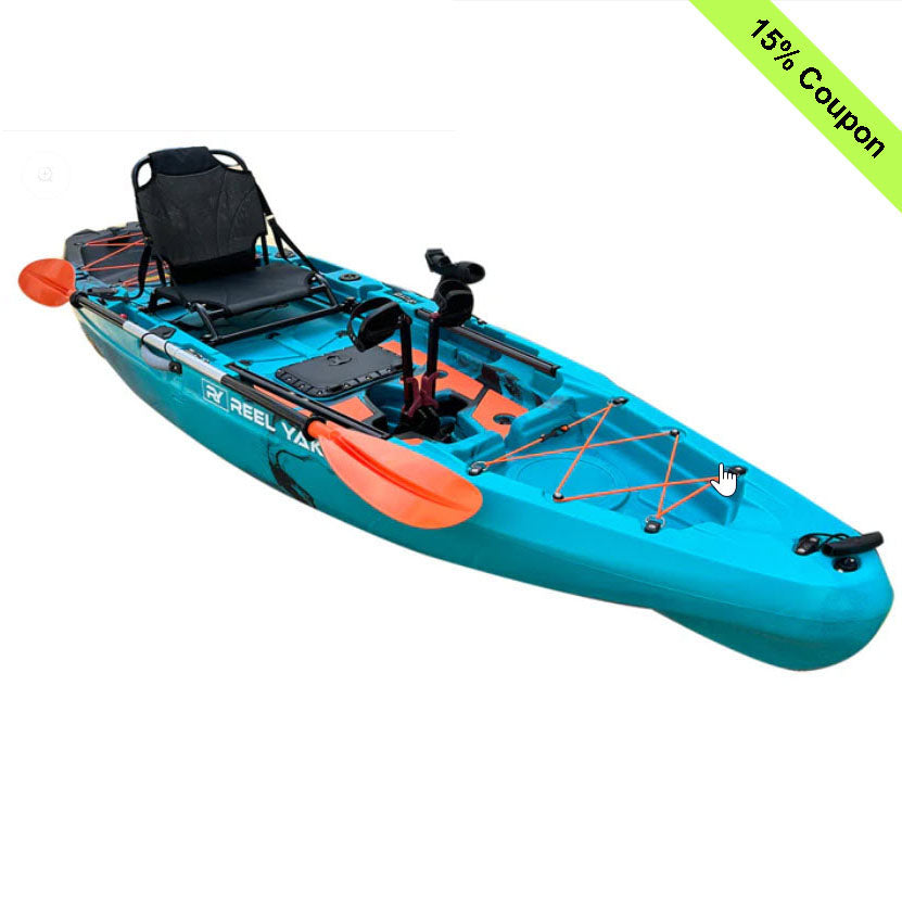 10.8ft Rapido Modular Fin Drive Pedal Fishing Kayak | 440lbs Capacity | 2 Piece