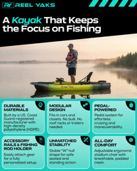 Rocket 9.8ft Propeller Drive Modular Fishing Kayak