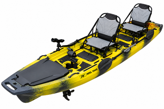 13.8ft  Rocket Propeller Drive Tandem & Solo Modular Fishing Kayak | Propeller Drive | 550lbs Capacity | 3 Piece