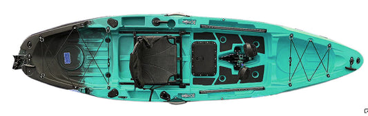 10.8ft Rapido Reel Yaks Modular Fin Drive Pedal Fishing Kayak | 440lbs Capacity | 2 Piece