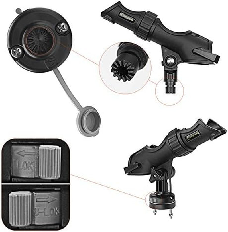 Fishing Rod Holder Universal Fit Kit Allows for 360-Degree Adjustment Kayak  Fishing Rod Holder