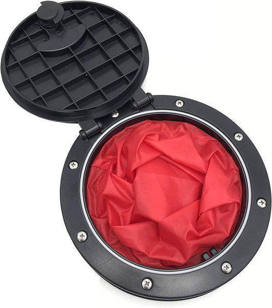 Deck Plate Kit 8” Deck Hatch Kayak Deck Hatch Cover Marine Hatch with Red Cat Bag for Kayak Boat Fishing Rigging Black