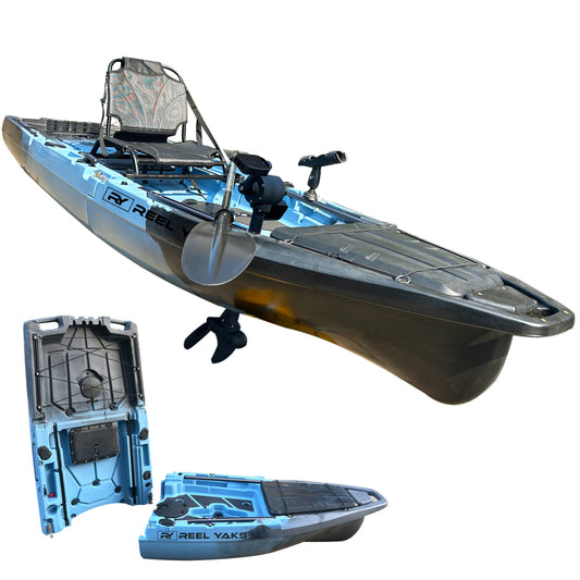 10.5 Ft Recon Modular Prop Drive Pedal Fishing Kayak | 430lbs Capacity | 2 Piece