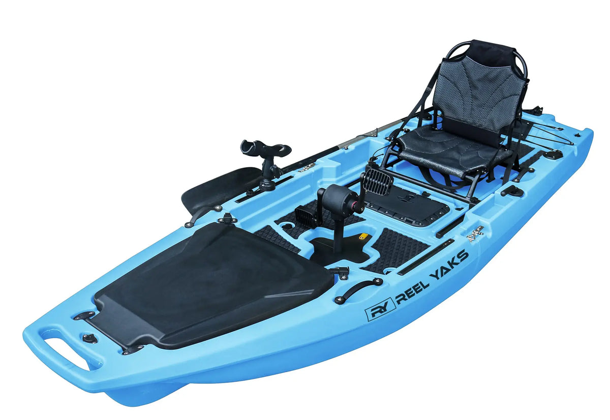 9.8ft Rocket Propeller Drive Modular Pedal Fishing Kayak | 400lbs Capacity | 2 Piece ReelYaks
