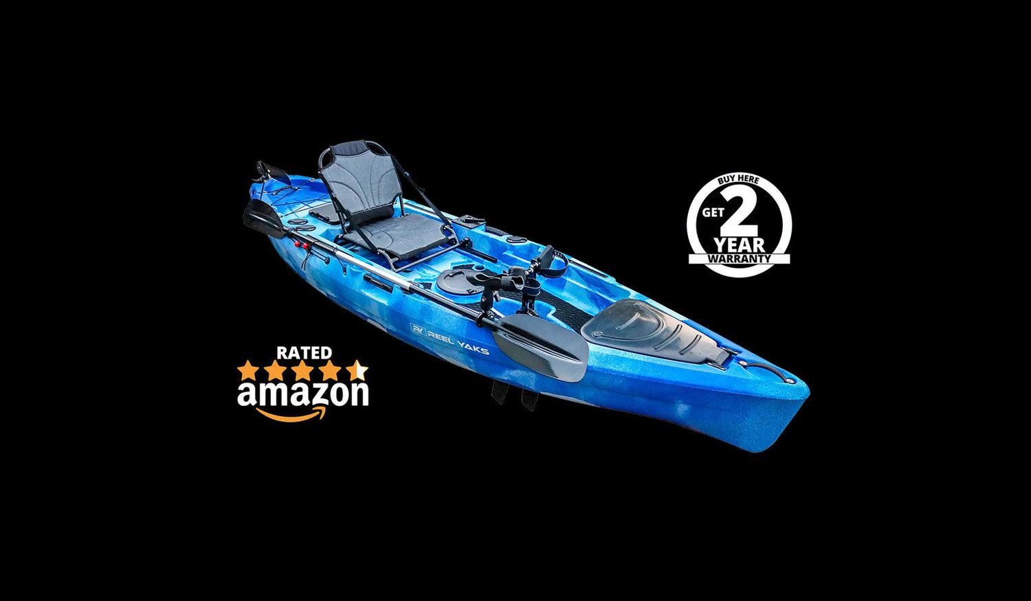 Expedition Canoe for Family or Fishing 15.8ft, 2 to 4 Person, Comfortable Seats with 2 Paddles, Lightweight Stable & Easy to Maneuver