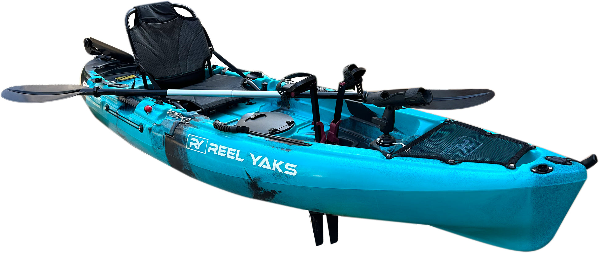 9.5ft Raptor Modular Fin Drive Pedal Fishing Kayak | 350lbs Capacity | 2  Piece