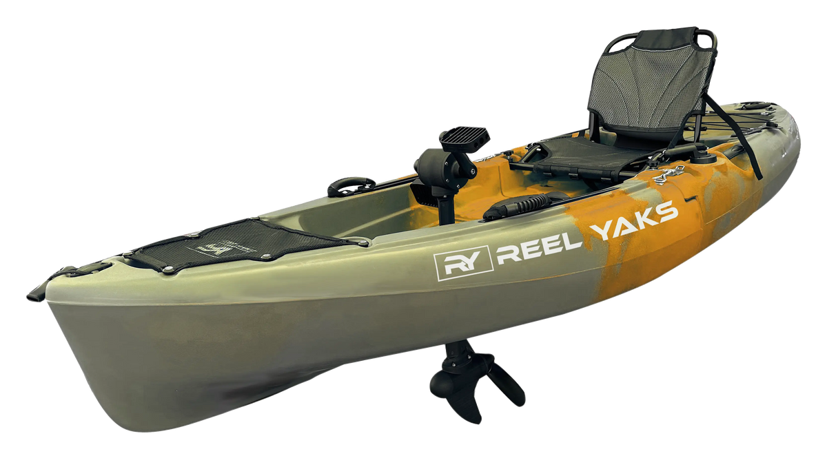 9.5ft Raptor Modular Propeller Drive Pedal Fishing Kayak | 380lbs Capacity | 2 Piece ReelYaks