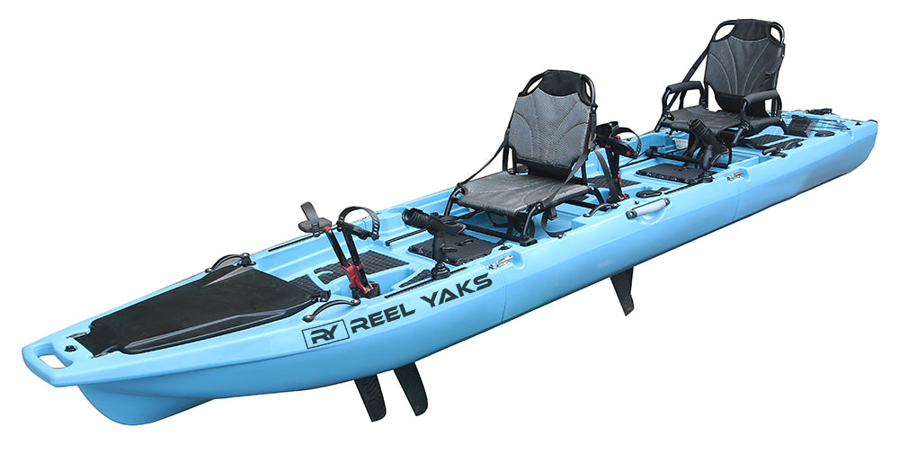 13.8ft  Rocket Tandem & Solo Modular Fin Drive Pedal Fishing Kayak | Fin Drive | 550lbs Capacity | 3 Piece