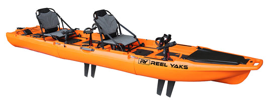 13.8ft  Rocket Reel Yaks Fin Drive Tandem & Solo Modular Fishing Kayak | Fin Drive | 550lbs Capacity | 3 Piece