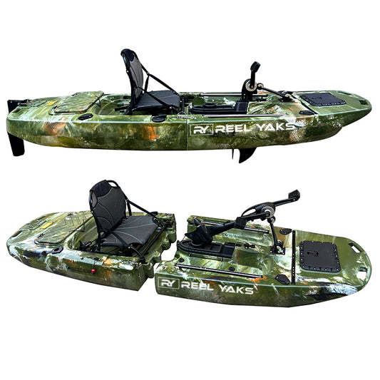 9.5ft Raider Modular Propeller Drive Pedal Fishing Kayak | 380lbs Capacity | 2 Piece