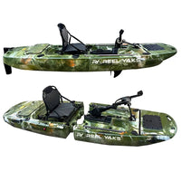 9.5ft Raider Modular Propeller Drive Pedal Fishing Kayak | 380lbs Capacity | 2 Piece ReelYaks