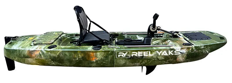 9.5ft Raider Modular Propeller Drive Pedal Fishing Kayak | 380lbs Capacity | 2 Piece ReelYaks