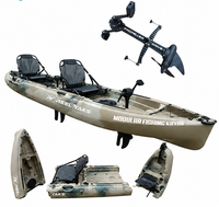 Raptor 14 pies Tándem | Aleta y Propulsión a Hélice | Kayak de Pesca Modular
