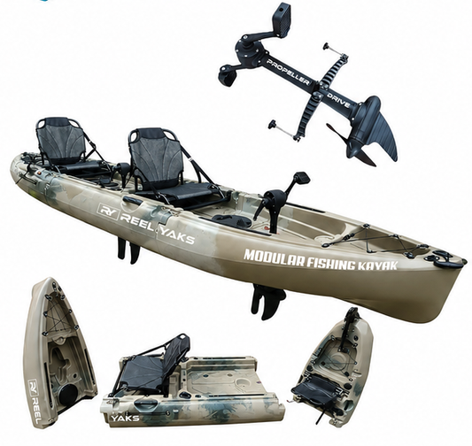 Raptor 14ft Tandem | Prop Drive | Modular Fishing Kayak