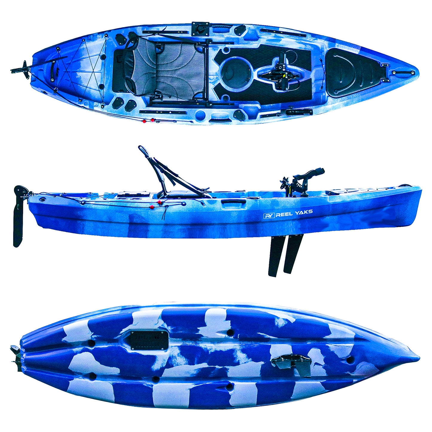 The Original 11' Fin Drive Pedal Fishing Kayak – ReelYaks