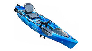 11' Rubicon Fin Pedal Drive Fishing Kayak | 500lbs capacity | oceans lakes rivers